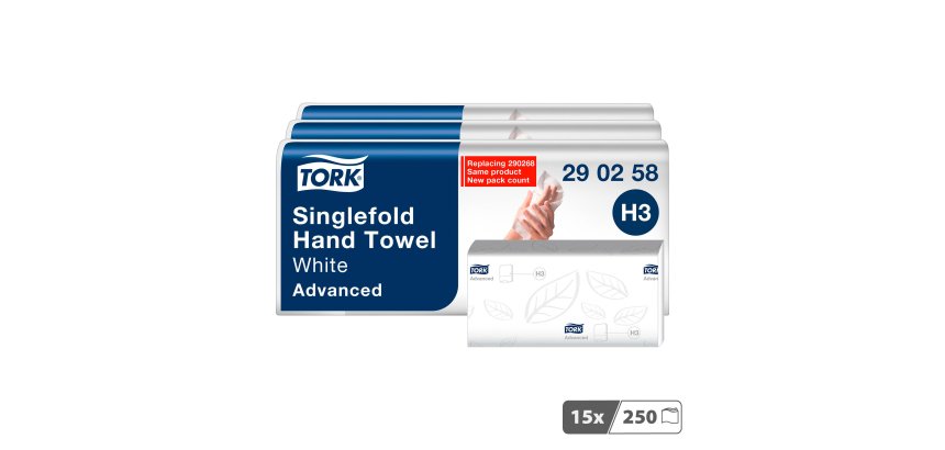 Essuie-mains pliage enchevêtré Tork H3 Advanced - Colis de 1250