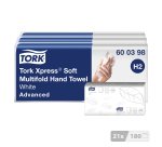 Essuie-mains pliage enchevêtré Tork H2 Advanced doux - Carton de 3780