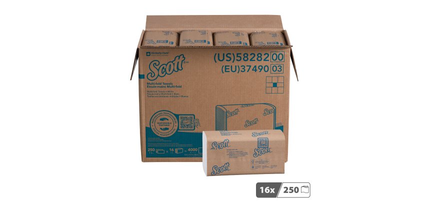 Papier essuie-mains pliage enchevêtré Scott Professional 3749 – Carton de 4000