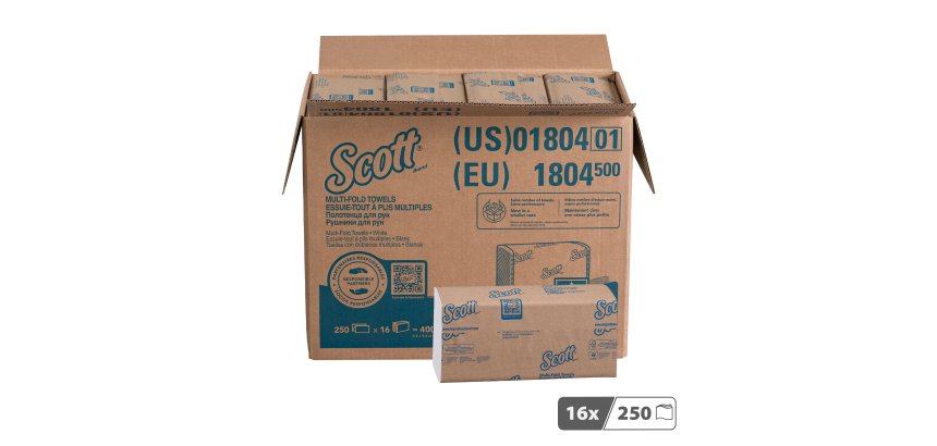 Papier essuie-mains pliage enchevêtré Scott Professional 1804 – Carton de 4000