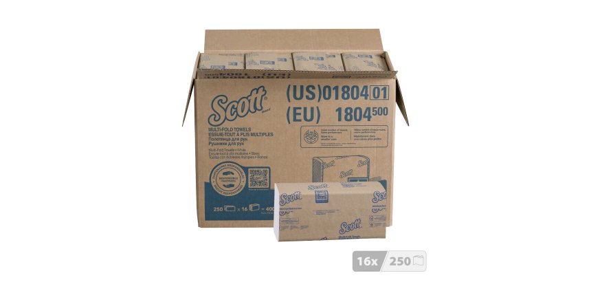 Papier essuie-mains pliage enchevêtré Scott Professional 1804 – Carton de 4000