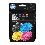 HP 950XL/951, Pack de cartouches authentiques, 1 noire haute capacité 950 XL et 3 couleurs 951