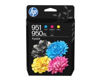 HP 950XL/951, Pack de cartouches authentiques, 1 noire haute capacité 950 XL et 3 couleurs 951