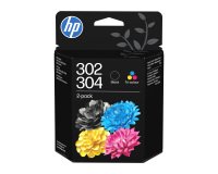 HP 302/304 Cartouche d’encre noire et 3 couleurs pour imprimante jet d'encre
