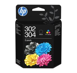 HP 302/304 Cartouche d’encre noire et 3 couleurs pour imprimante jet d'encre