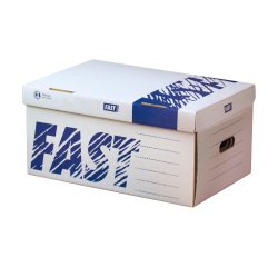 Archive Box Carton Fast - White - Pack of 5