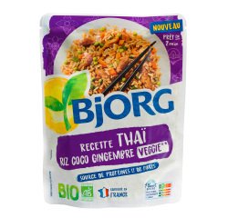 Recette thaï Riz coco gingembre Veggie Bio Bjorg - Sachet de 220 g