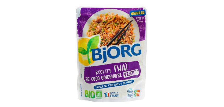 Recette thaï Riz coco gingembre Veggie Bio Bjorg - Sachet de 220 g