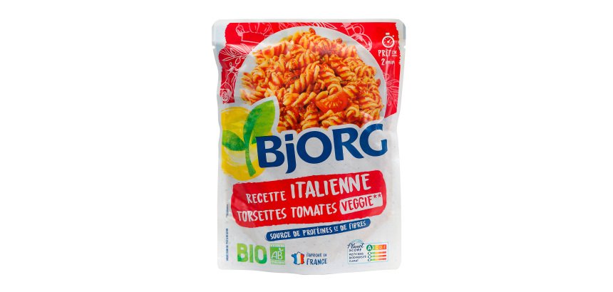 Recette italienne Torsettes aux tomates Veggie Bio Bjorg - Sachet de 220 g