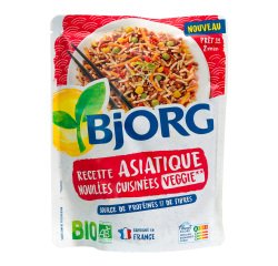 Recette asiatique Nouilles cuisinées Veggie Bio Bjorg - Sachet de 250 g