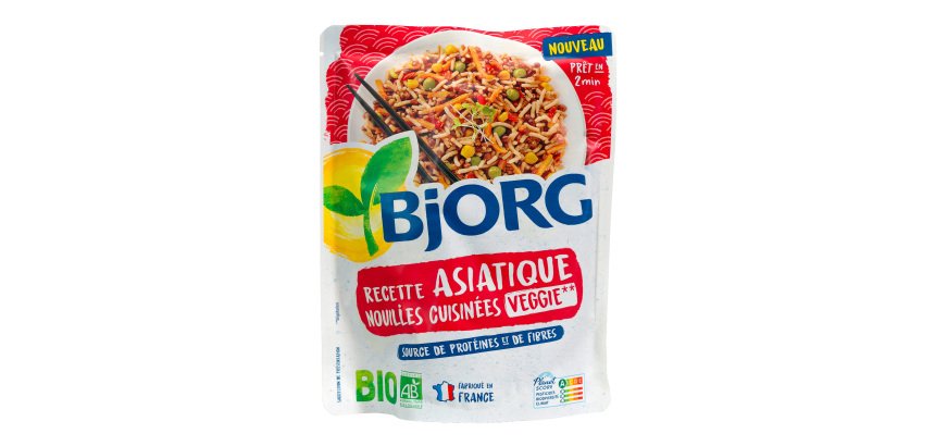 Recette asiatique Nouilles cuisinées Veggie Bio Bjorg - Sachet de 250 g