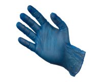 GUANTES SUPREME DE VINILO AZUL SIN POLVO 4,5g. CAJA 100