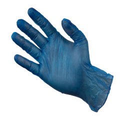 Guantes Supreme vinilo azul sin polvo 4,5g. caja 100