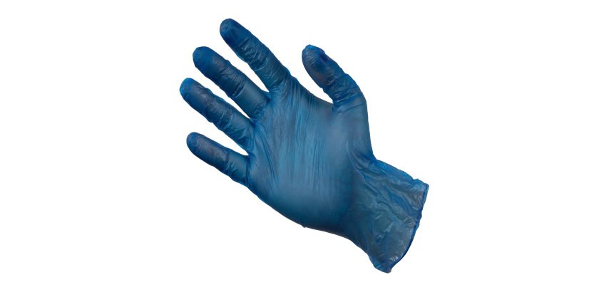 GUANTES SUPREME DE VINILO AZUL SIN POLVO 4,5g. CAJA 100
