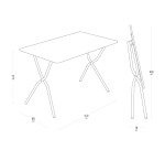 Table d'extérieur pliante BALCONY - Acier - L. 140 cm