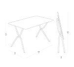 Table d'extérieur pliante BALCONY - Acier - L. 120 cm