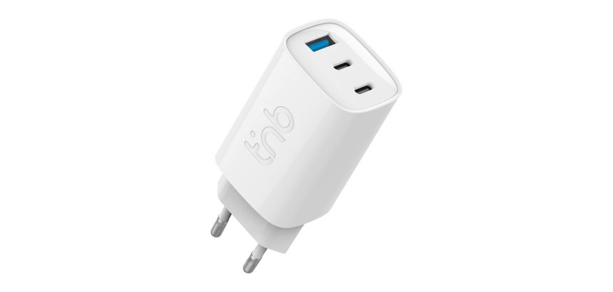 Cargador Lifetime Warranty 2 USB-C + 1 USB-A GaN 65 W TnB
