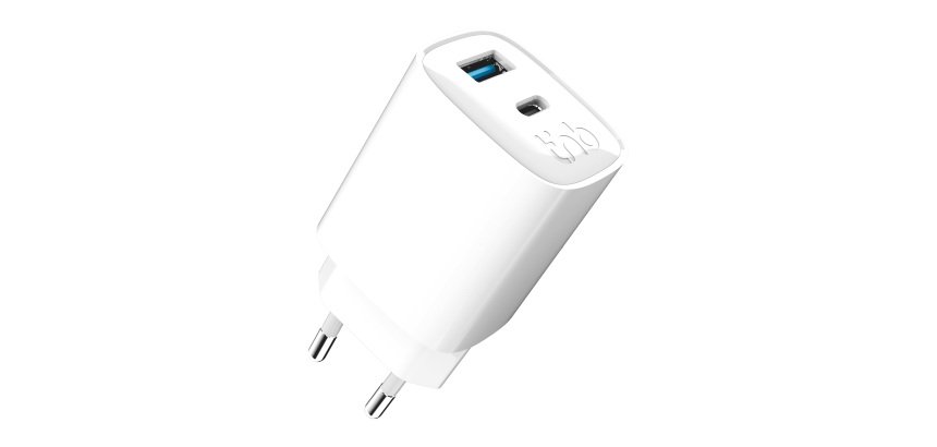 Cargador Lifetime Warranty 1 USB-C + 1 USB-A GaN 45 W TnB