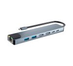 Hub 7 en 1 USB-C 3.0 iClick TnB con pantalla dual 4K (usb-A/C, 2xHDMI, RJ45)