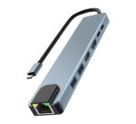 Hub 7 en 1 USB-C 3.0 iClick TnB con pantalla dual 4K (usb-A/C, 2xHDMI, RJ45)
