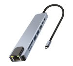 Hub 8 en 1 USB C 3.0 iClick TnB (usb-A/C, HDMI, RJ45, SD y MicroSD)