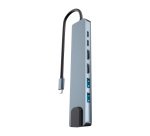 Hub 7 en 1 USB-C 3.0 iClick TnB con pantalla dual 4K (usb-A/C, 2xHDMI, RJ45)