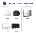 Papier toilette Mini Jumbo double épaisseur Advanced Tork T2 - 12 rouleaux de 180 m