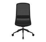 Chaise de bureau Rockit tissu et maille, mécanisme synchrone, dossier haut, soutien lombaire, structure noire