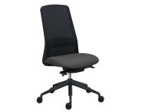 Chaise de bureau Rockit tissu et maille, mécanisme synchrone, dossier haut, soutien lombaire, structure noire