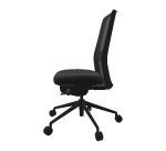 Chaise de bureau Rockit tissu et maille, mécanisme synchrone, dossier haut, soutien lombaire, structure noire