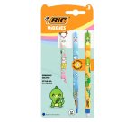 Retractable erasable Bic Vibbies roller pen 1 mm tip - medium writing - Pack of 3