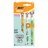 Stylo roller Bic Vibbies effaçable rétractable pointe 0,7 mm - écriture moyenne - Blister de 3