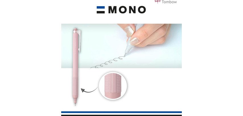 Stylo bille Mono Graph Lite Smokey Tombow rétractable pointe 0,5 mm - écriture fine
