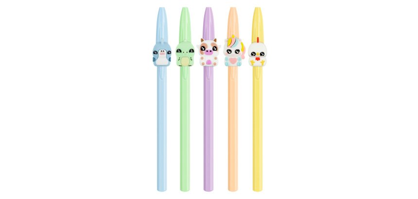 Stylo bille Bic Cristal Vibbies - Pochette de 15 couleurs assorties pastel