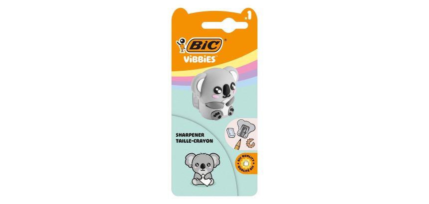 Taille-crayon à réserve 1 usage Bic Vibbies