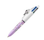 Mini Bic 4-Color Ballpoint Pen Vibbies Retractable 1mm Tip - Medium Writing - Pack of 3