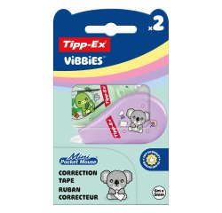 Correcteur à sec Tipp-Ex Mini Pocket Mouse Vibbies - Largeur 5 mm - Longueur 6 m - Blister de 2