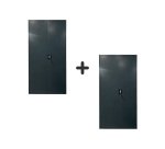 <strong>Primo metalen kastpakket met draaideuren L 90 x H 185 x D 42 - antraciet lichaam/antraciet deuren 1+1 gratis</strong>