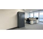 Armoire métal Primo portes battantes demontable L 90 x H 185 x P 42 - corps anthracite / portes anthracite