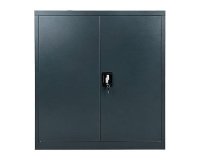 Armoire métal Primo portes battantes demontable L 90 x H 102 x P 42 - corps anthracite / portes anthracite