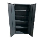 Armoire métal Primo portes battantes demontable L 90 x H 185 x P 42 - corps anthracite / portes anthracite