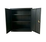 Armoire métal Primo portes battantes demontable L 90 x H 102 x P 42 - corps anthracite / portes anthracite