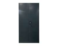 Armoire métal Primo portes battantes demontable L 90 x H 185 x P 42 - corps anthracite / portes anthracite