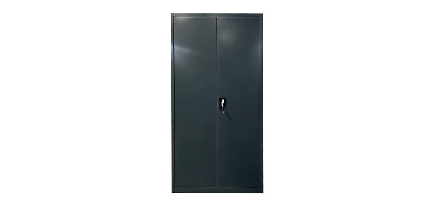 Armoire métal Primo portes battantes demontable L 90 x H 185 x P 42 - corps anthracite / portes anthracite