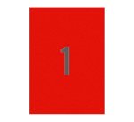 Etiquetas rojas permanentes 210 x 297 mm 20 hojas Apli 01601