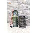 Trespolo portasacco - diametro 38 cm - altezza 85 cm - 110 L - grigio scuro - Mobil Plastic