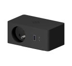 Prise Versaq à clipser sur plateau – 1 prise secteur + 1 USB-A + 1 USB -C+ cable 2 m