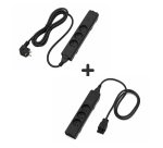 Pack multiprises-nourrices Versatek Basic - élément départ+ élement suivant - 2x  3 prises secteur + 1 USB-A+1 USB-C + câble secteur 3 m+ câble relais 2m