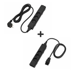 Pack multiprises-nourrices Versatek Basic - élément départ+ élement suivant - 2x  3 prises secteur + 1 USB-A+1 USB-C + câble secteur 3 m+ câble relais 2m