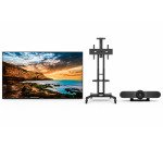Kit visioconférence Logitech Meetup + écran Samsung 43’’ + support mobile